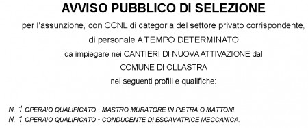 Programma &quot;Lavoras&quot; - Avviso pubblico di selezione
