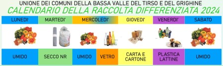 Calendario raccolta differenziata 2024