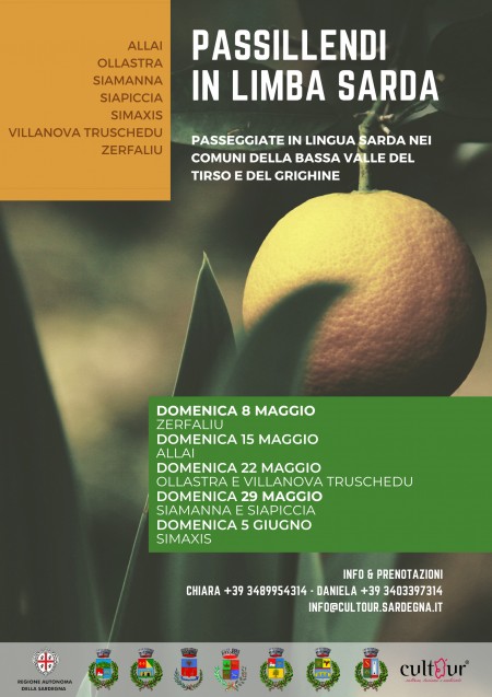 PASSILLENDI IN LIMBA SARDA - PROGETTO PROMOSSO DALL&#039;UNIONE DEI COMUNI DELLA BASSA VALLE DEL TIRSO E DEL GRIGHINE NUOVE DATE