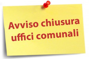 AVVISO CHIUSURA UFFICI COMUNALI l&#039;8.11.2022