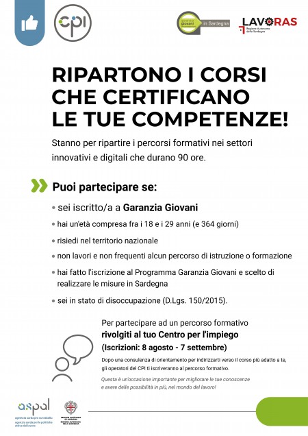 LAVORAS - Ripartono i corsi che certificano le tue competenze!